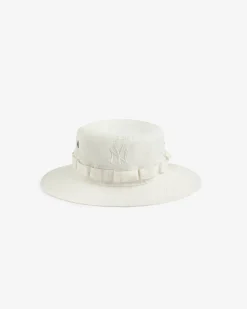Aimé Leon Dore ALD / New Era Yankees Striped Linen Bucket Hat> Headwear