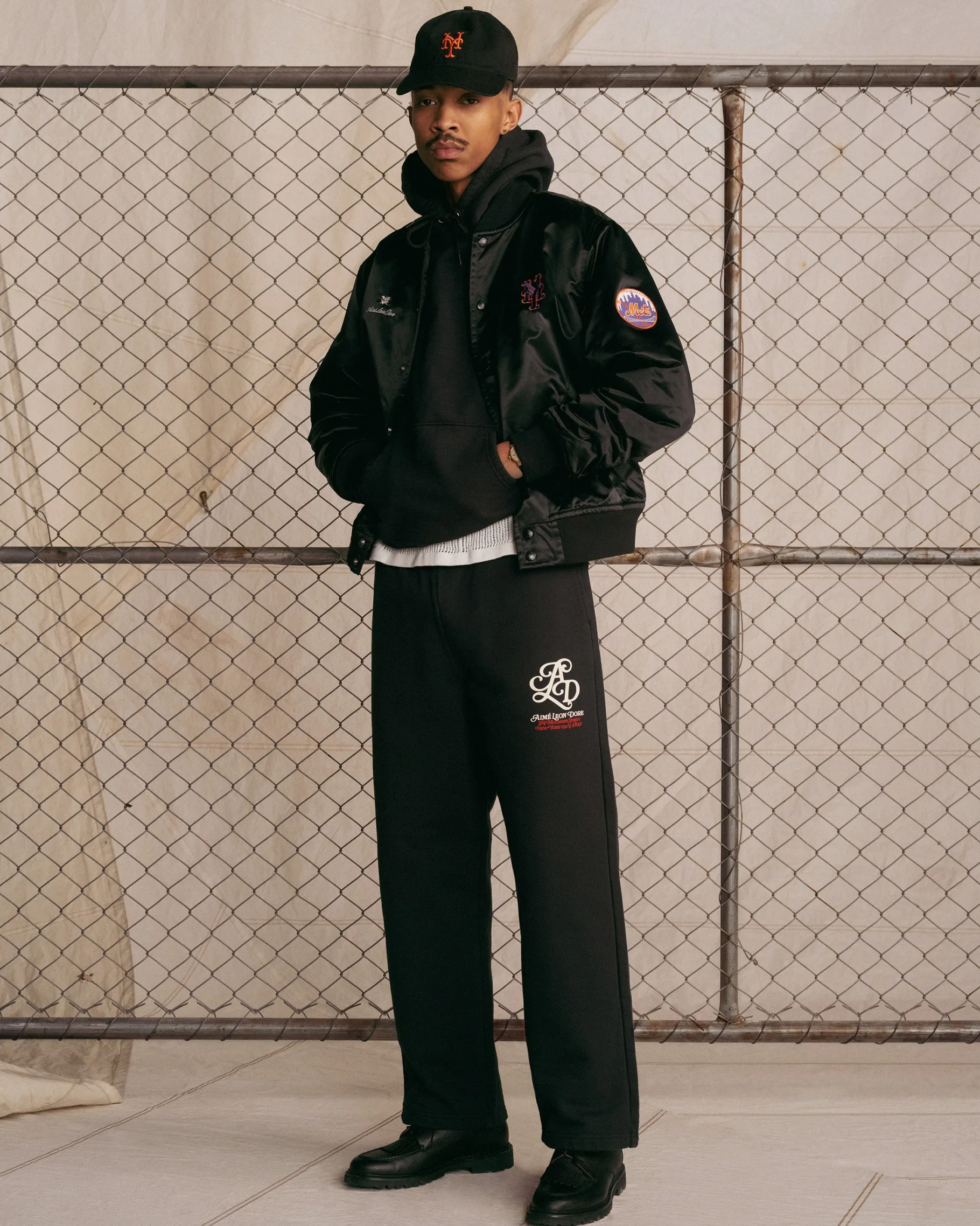 Aimé Leon Dore ALD / New York Mets Satin Varsity Jacket> Outerwear