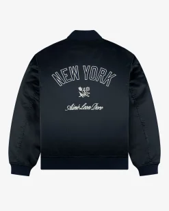 Aimé Leon Dore ALD / New York Yankees Satin Varsity Jacket><noscript><img width=