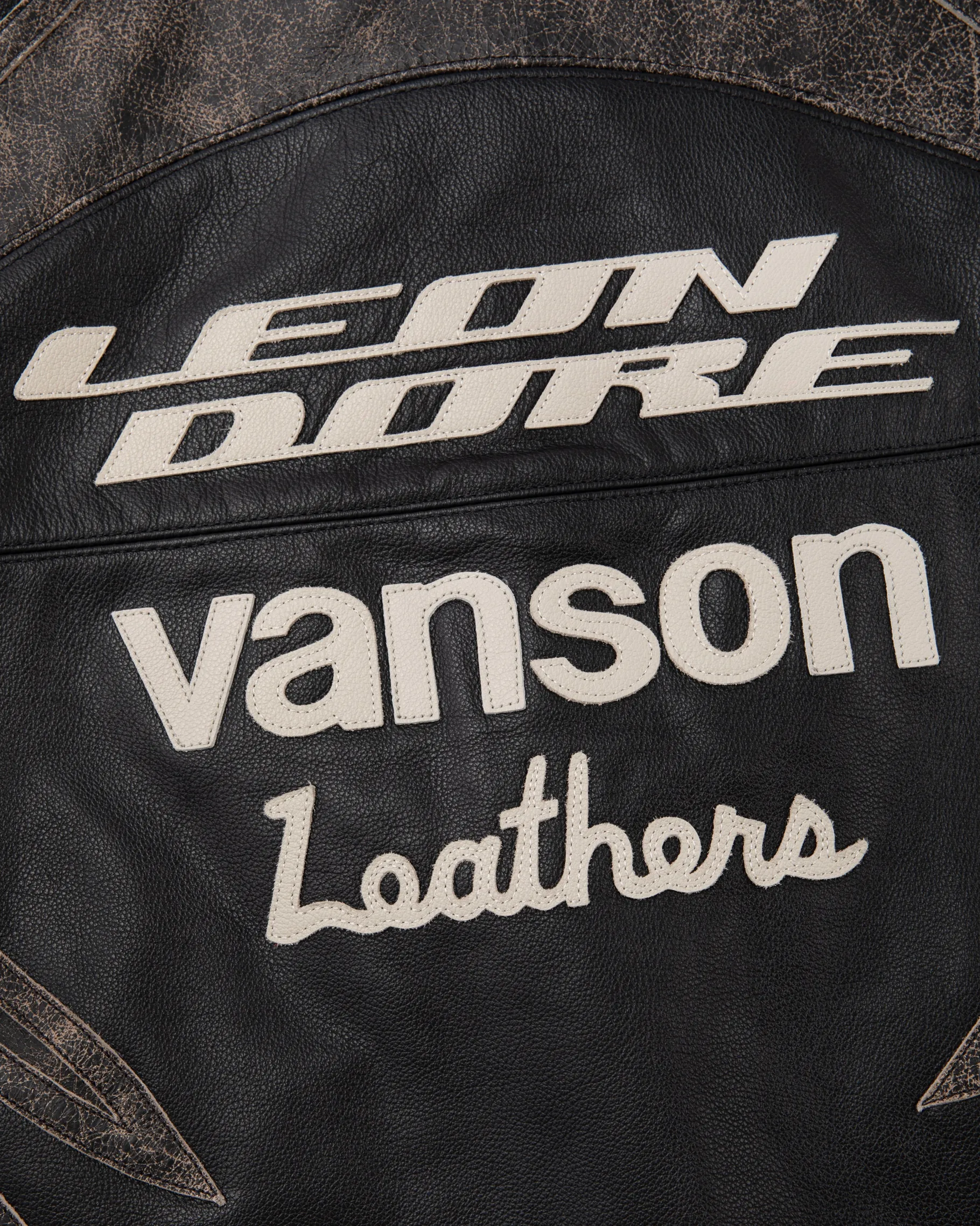 Aimé Leon Dore ALD / Vanson Distressed Leather Moto Jacket> Outerwear