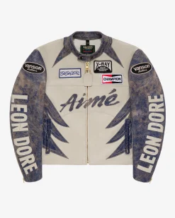 Aimé Leon Dore ALD / Vanson Distressed Leather Moto Jacket> Outerwear