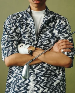 Aimé Leon Dore ALD Golf Patterned Quarter Zip Pullover><noscript><img width=