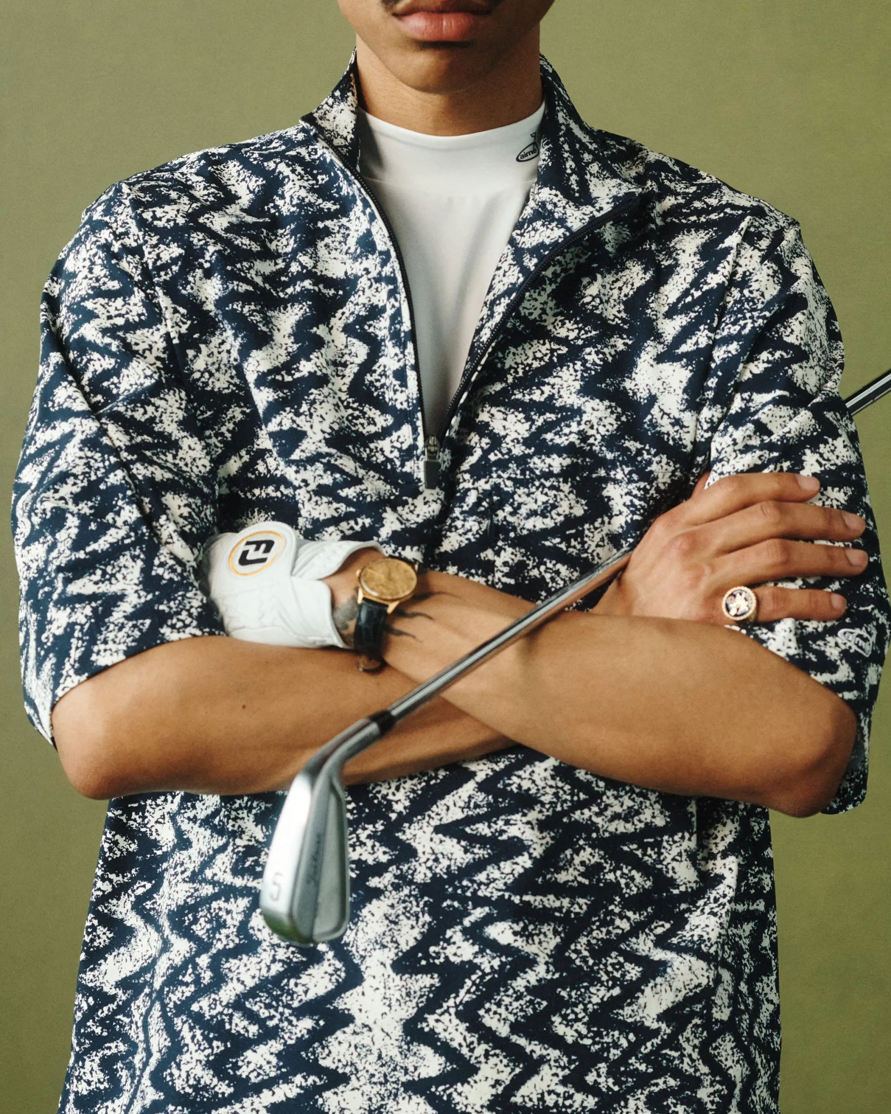 Aimé Leon Dore ALD Golf Patterned Quarter Zip Pullover> Sweatshirts