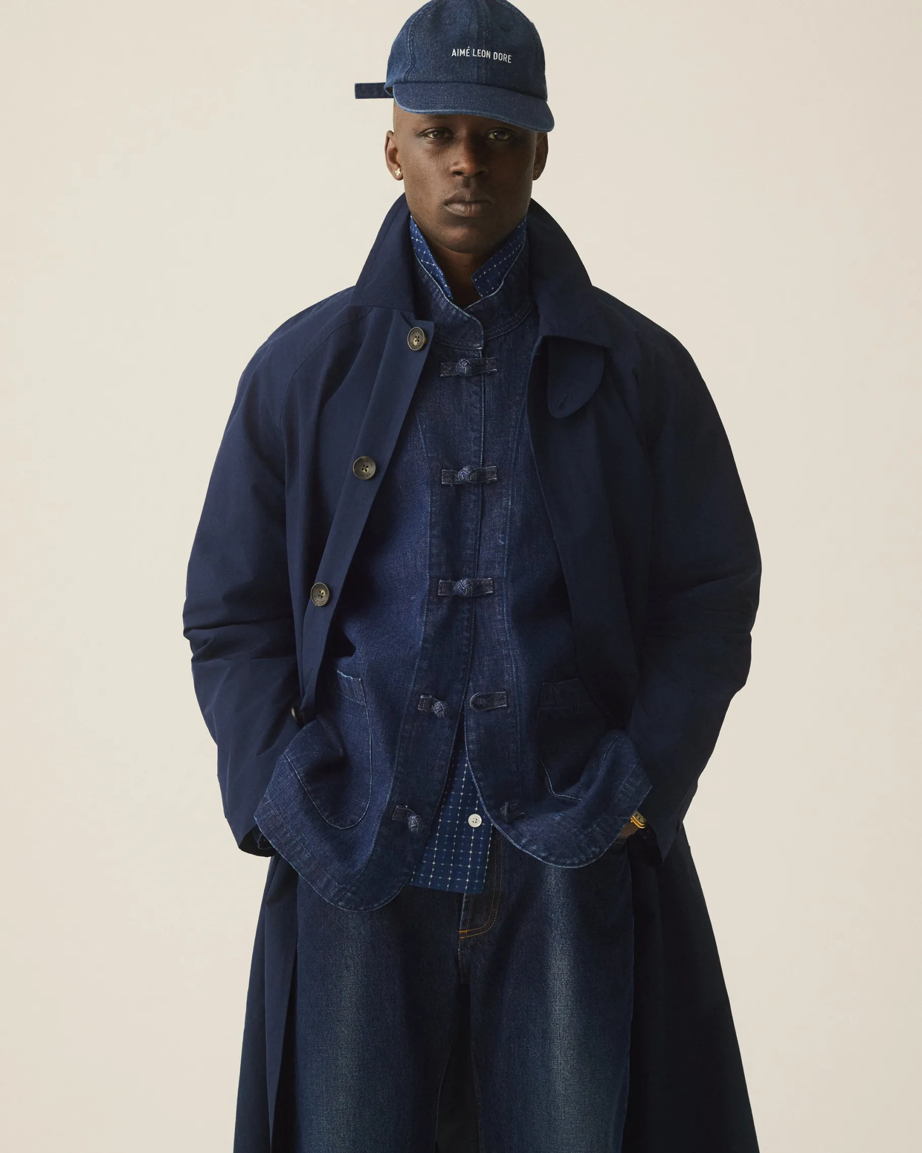Aimé Leon Dore Denim Collarband Jacket> Outerwear