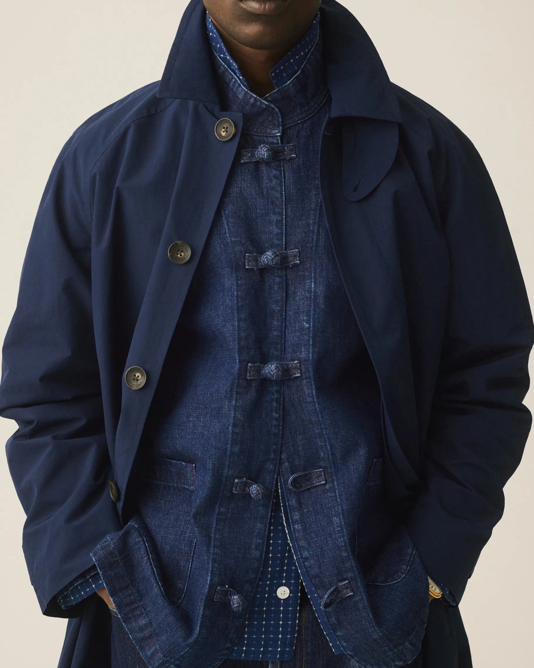 Aimé Leon Dore Denim Collarband Jacket> Outerwear