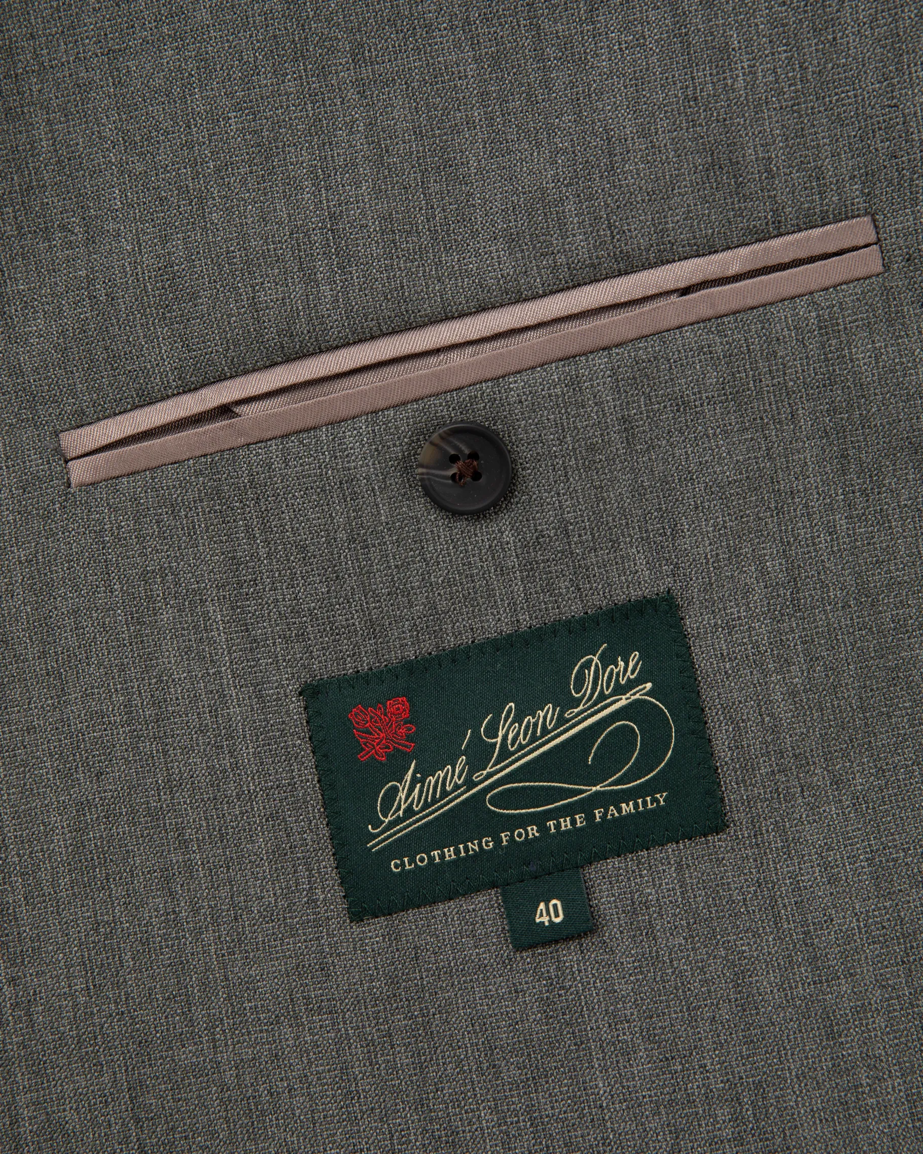 Aimé Leon Dore Double-Breasted Tropical Wool Suit Jacket> Suiting