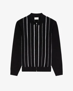 Aimé Leon Dore Jacquard Stripe Polo Cardigan> Sweaters