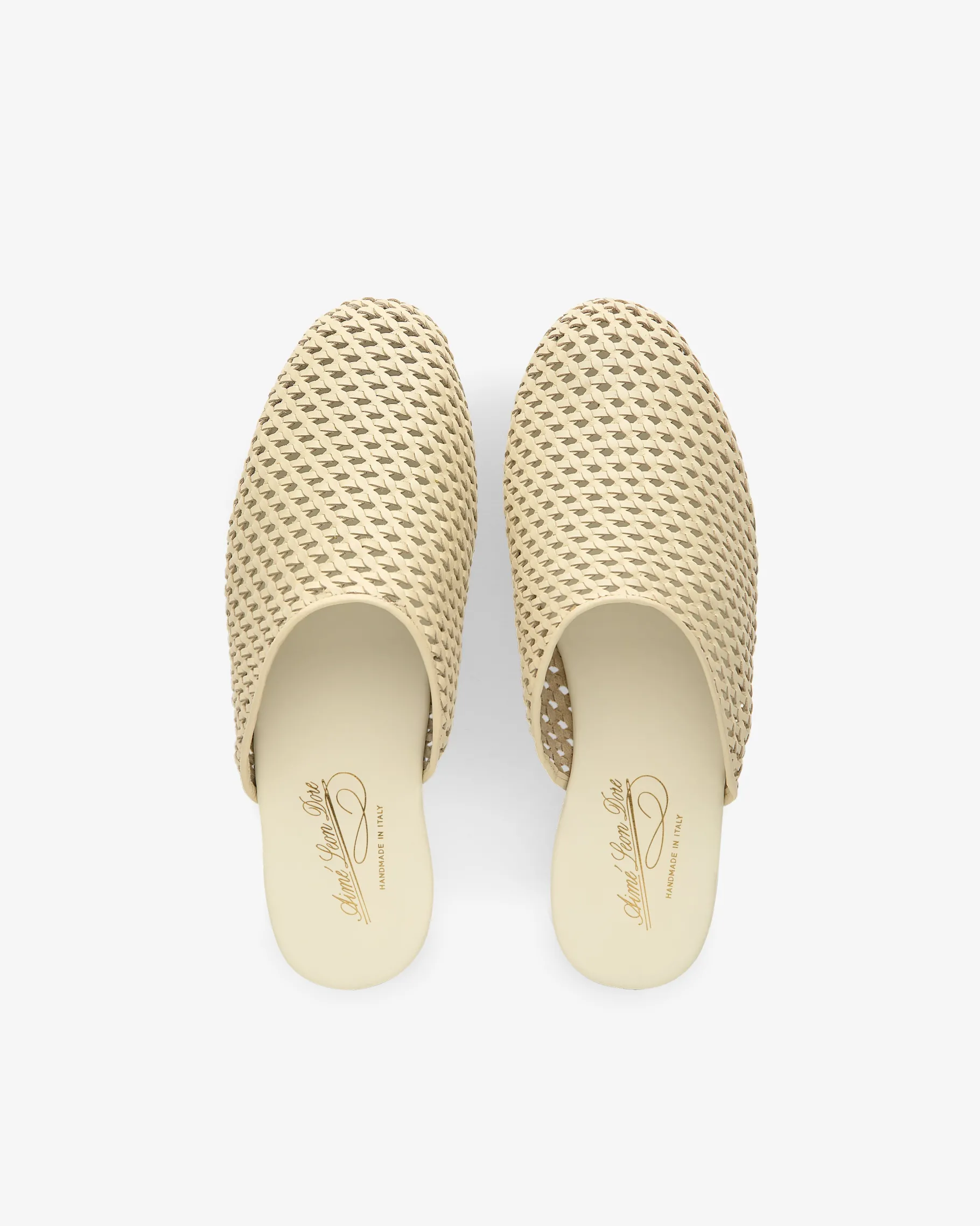 Aimé Leon Dore Leather Raffia Mule> Footwear