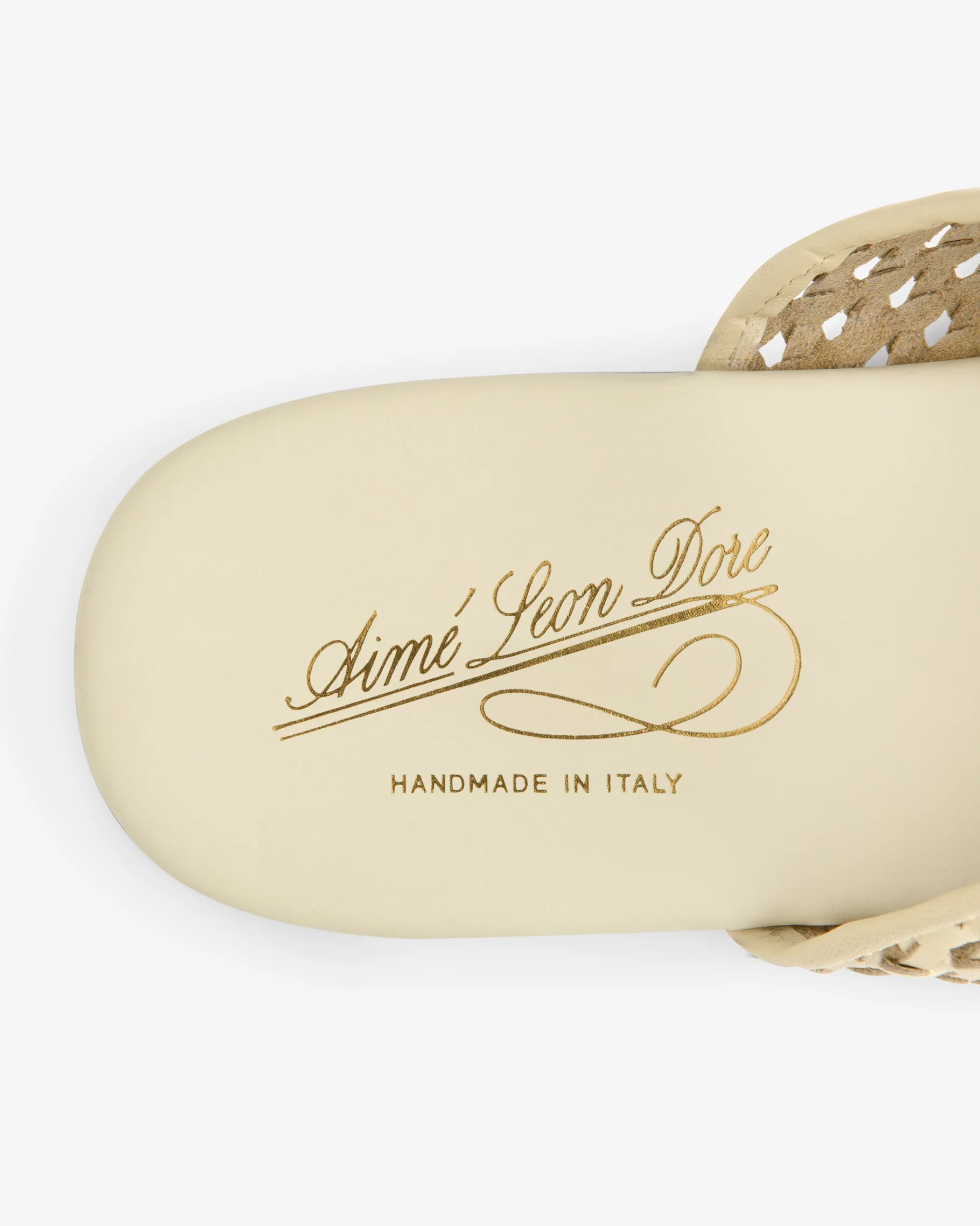Aimé Leon Dore Leather Raffia Mule> Footwear