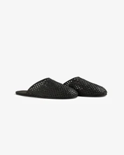 Aimé Leon Dore Leather Raffia Mule> Footwear