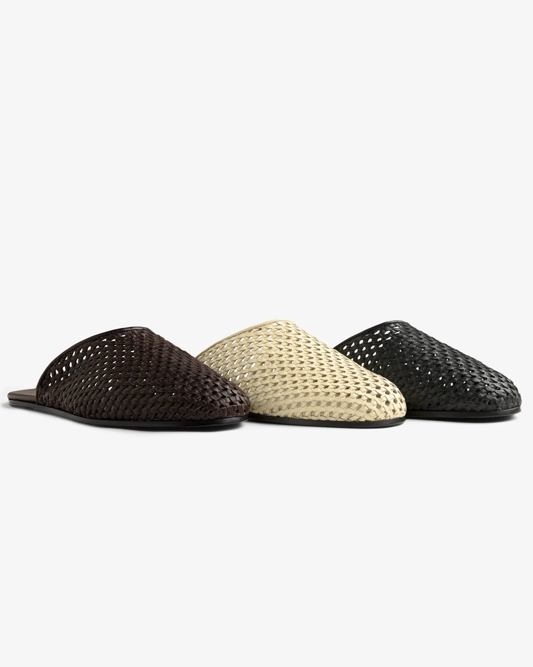Aimé Leon Dore Leather Raffia Mule> Footwear