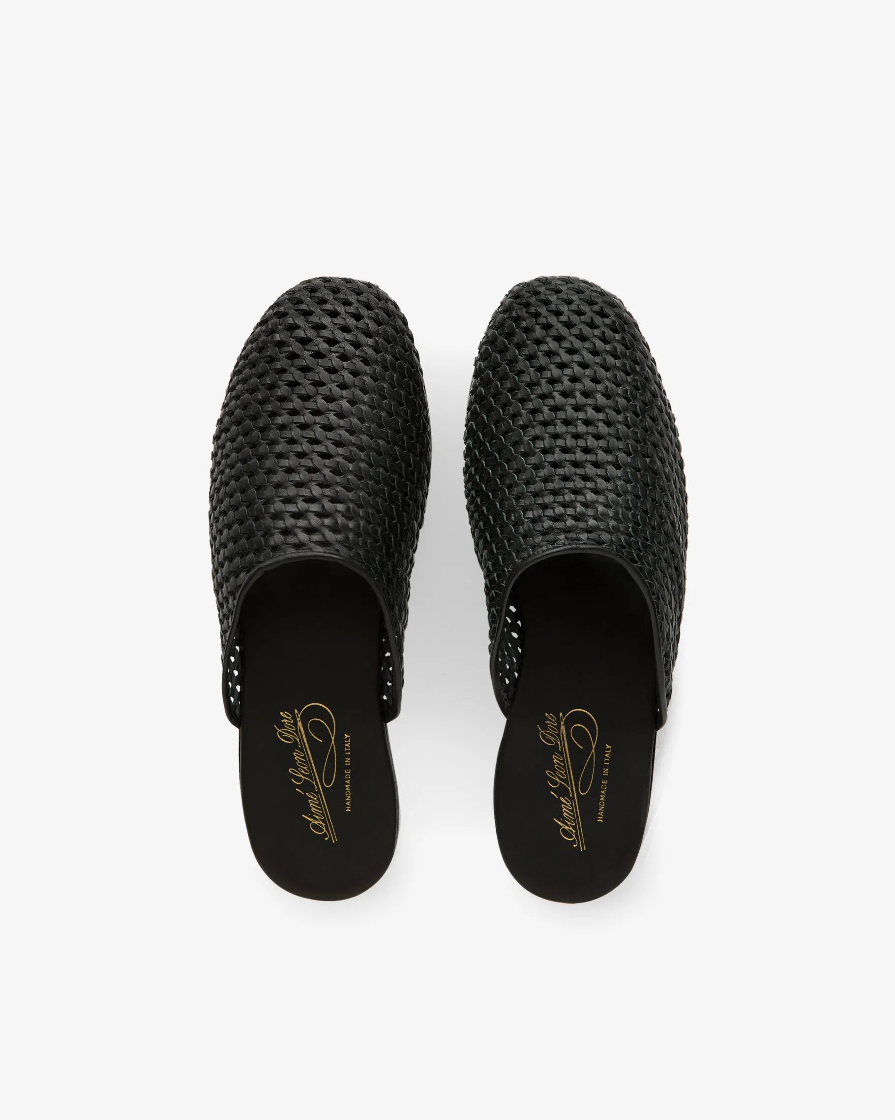 Aimé Leon Dore Leather Raffia Mule> Footwear
