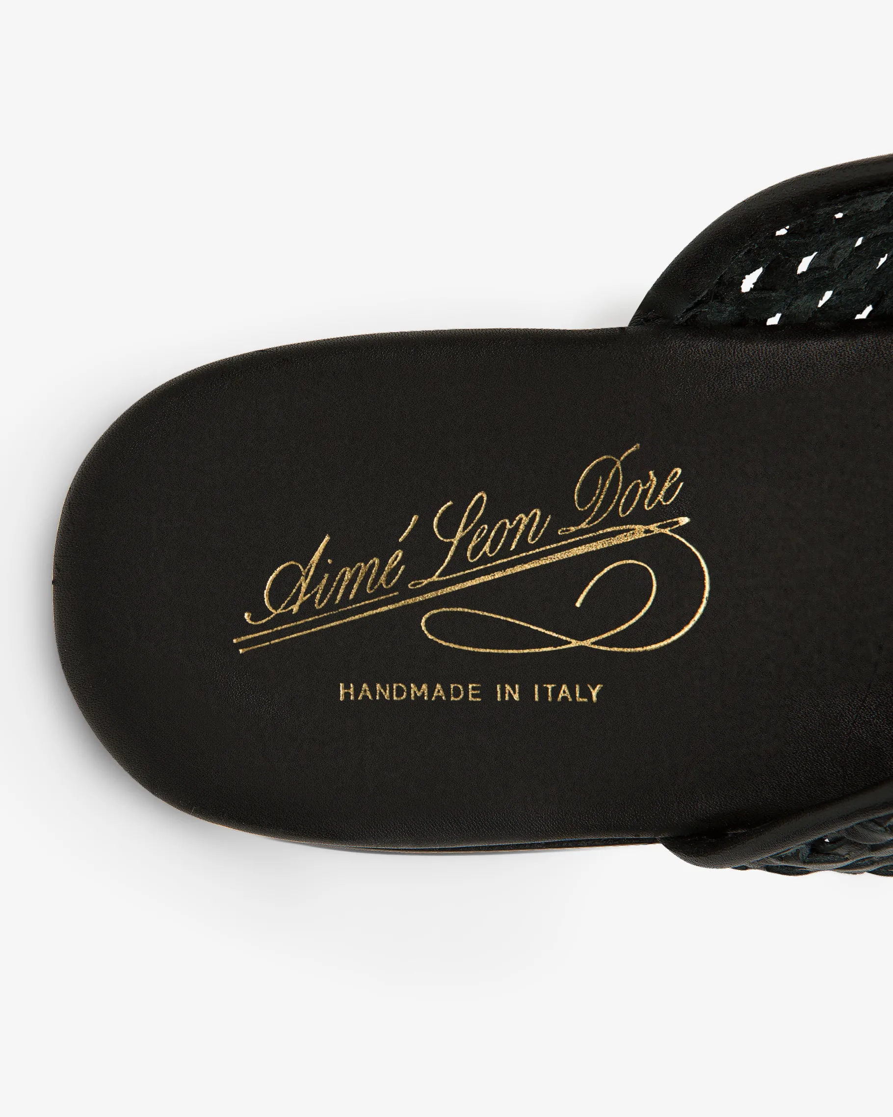 Aimé Leon Dore Leather Raffia Mule> Footwear