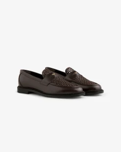 Aimé Leon Dore Queens Crest Raffia Loafer> Footwear