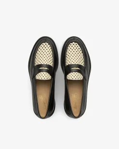 Aimé Leon Dore Queens Crest Raffia Loafer><noscript><img width=