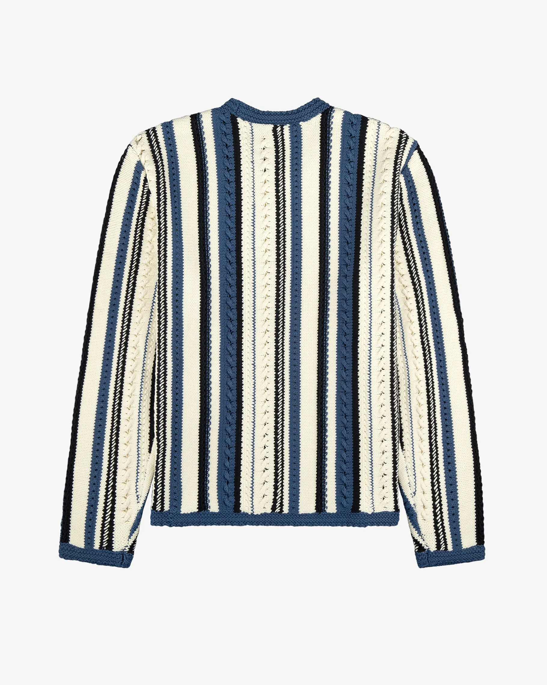 Aimé Leon Dore Striped Eyelet Crewneck Sweater> Sweaters