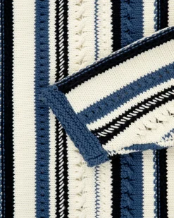 Aimé Leon Dore Striped Eyelet Crewneck Sweater><noscript><img width=