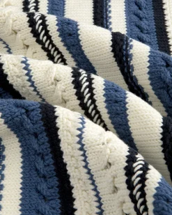 Aimé Leon Dore Striped Eyelet Crewneck Sweater><noscript><img width=