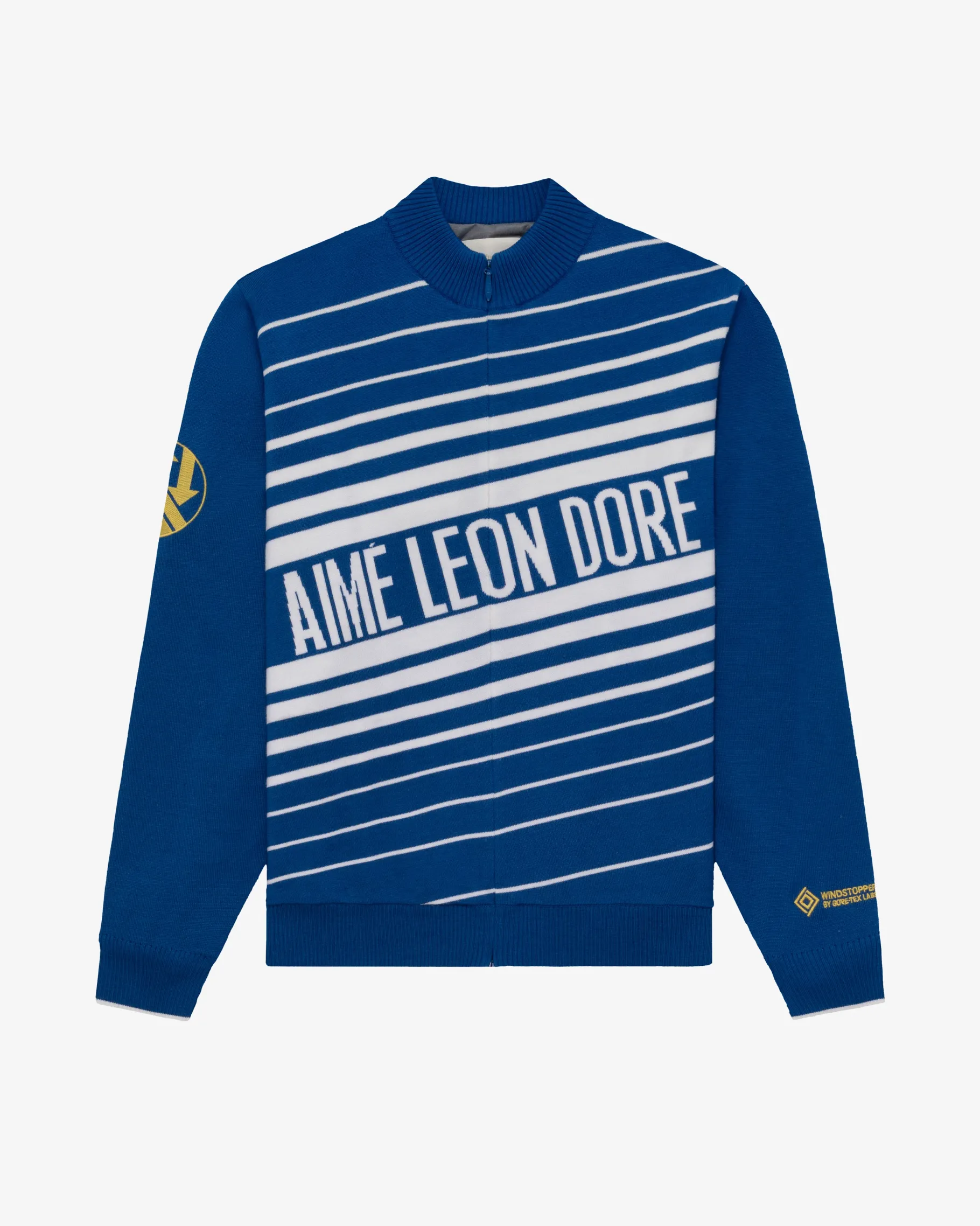 Aimé Leon Dore WINDSTOPPER® Striped Knit Cycling Jersey by GORE-TEX LABS> Sweaters